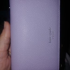Kate Spade, nwt, frozen lilac key ring wallet